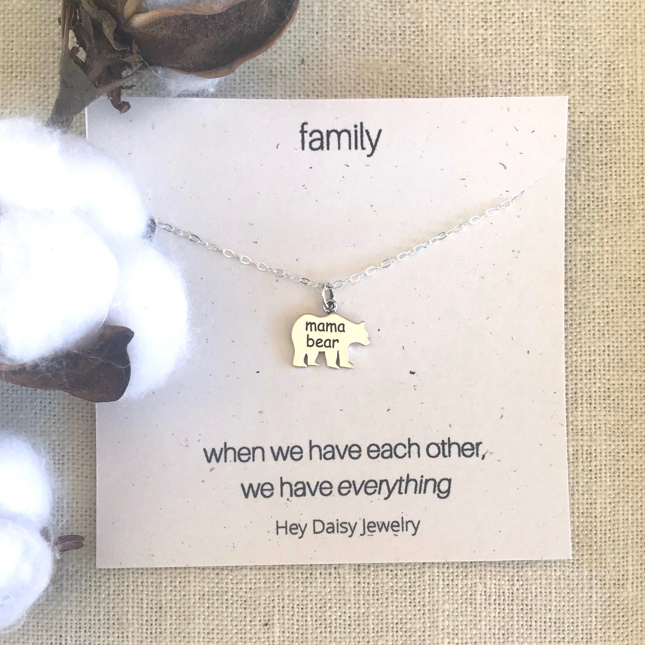 Rose Gold Mama Bear Necklace | Sincerely Silver